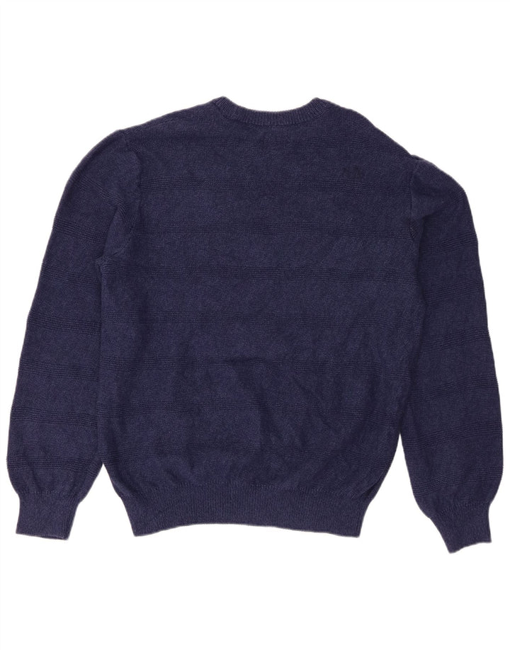Chaps Herre Boat Neck Jumper Sweater Medium Marineblå Stribet