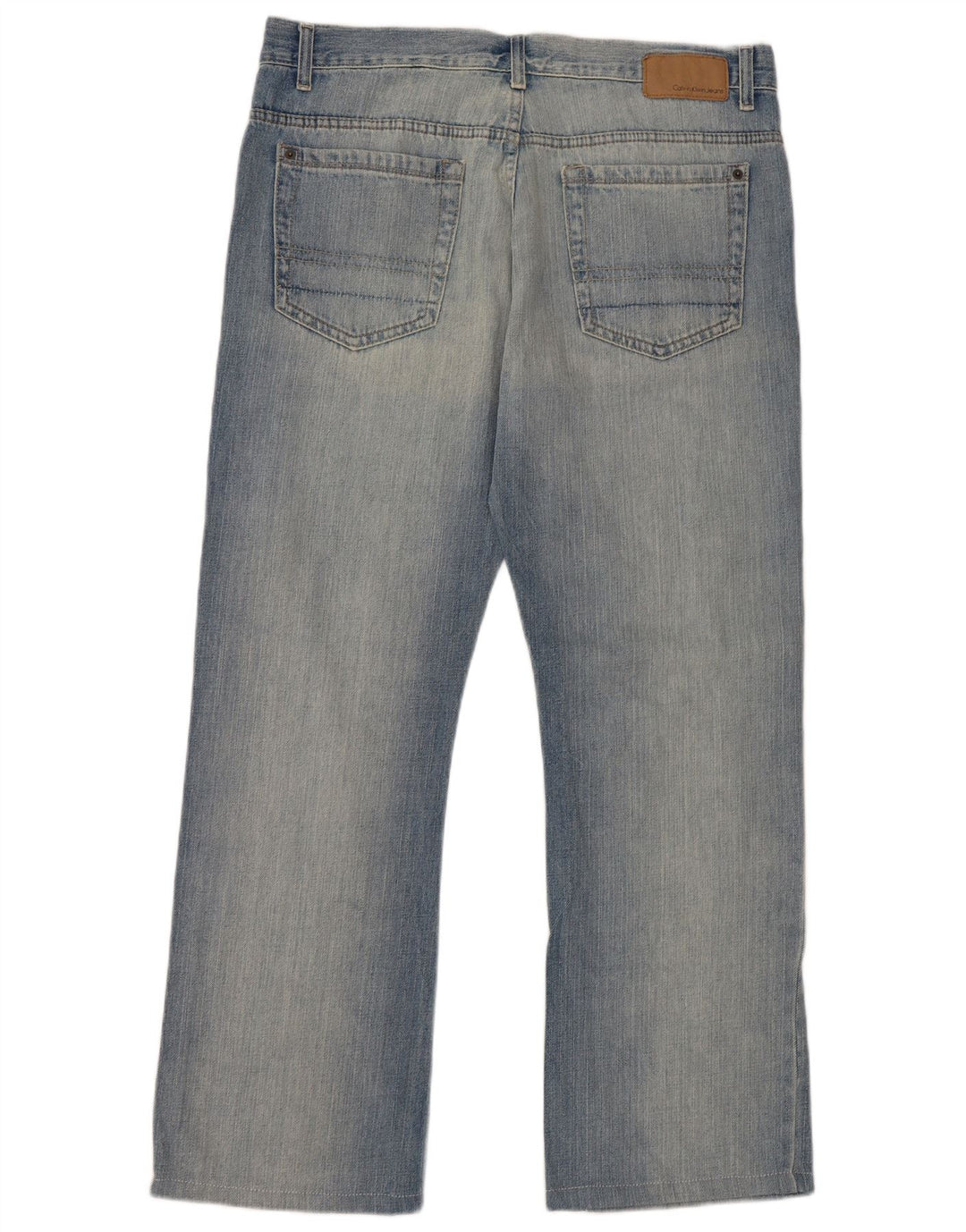 Calvin Klein Straight Jeans til mænd W34 L30 Blå Bomuld