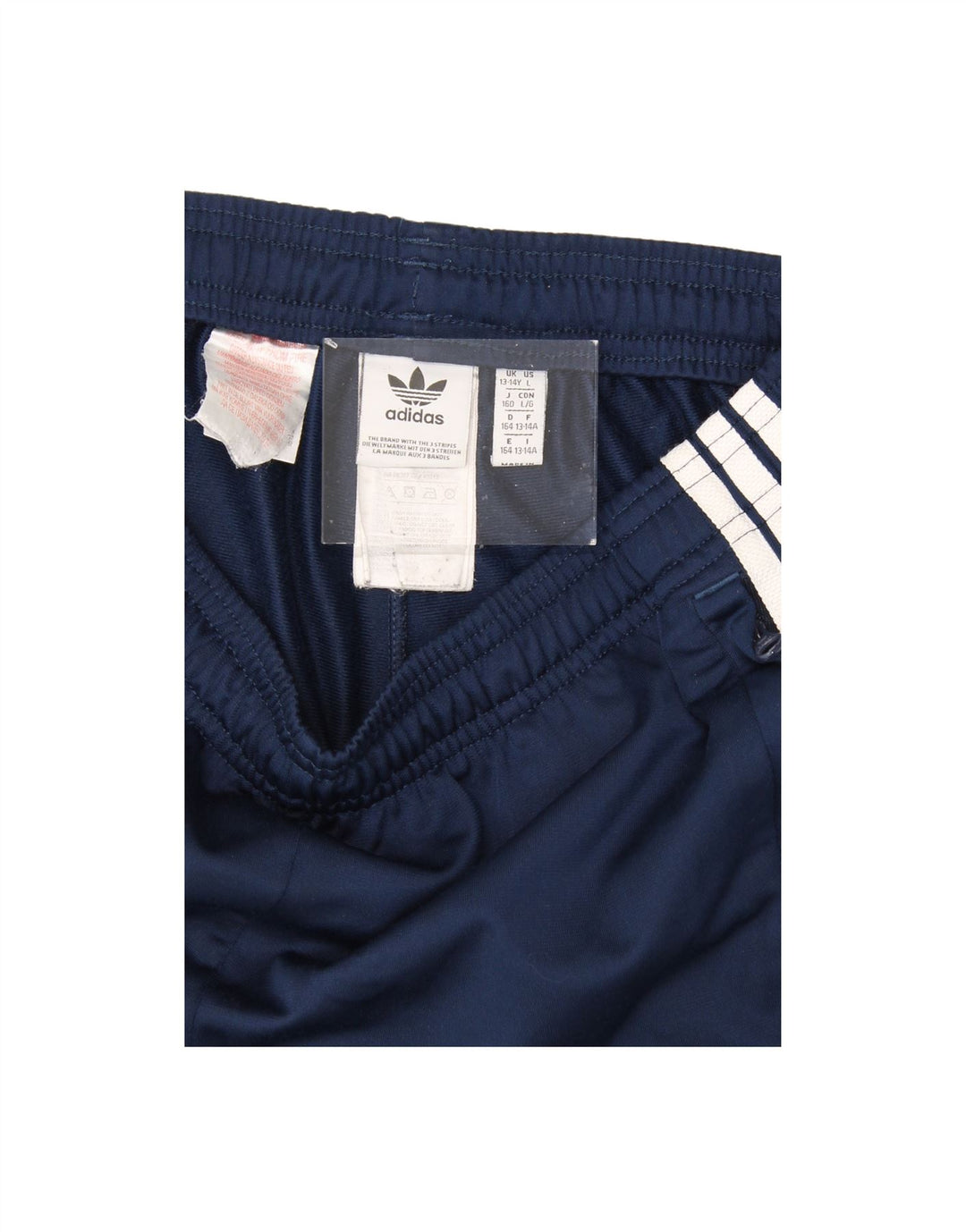 ADIDAS Boys Tracksuit Trousers Joggers 13-14 Years Navy Blue Polyester