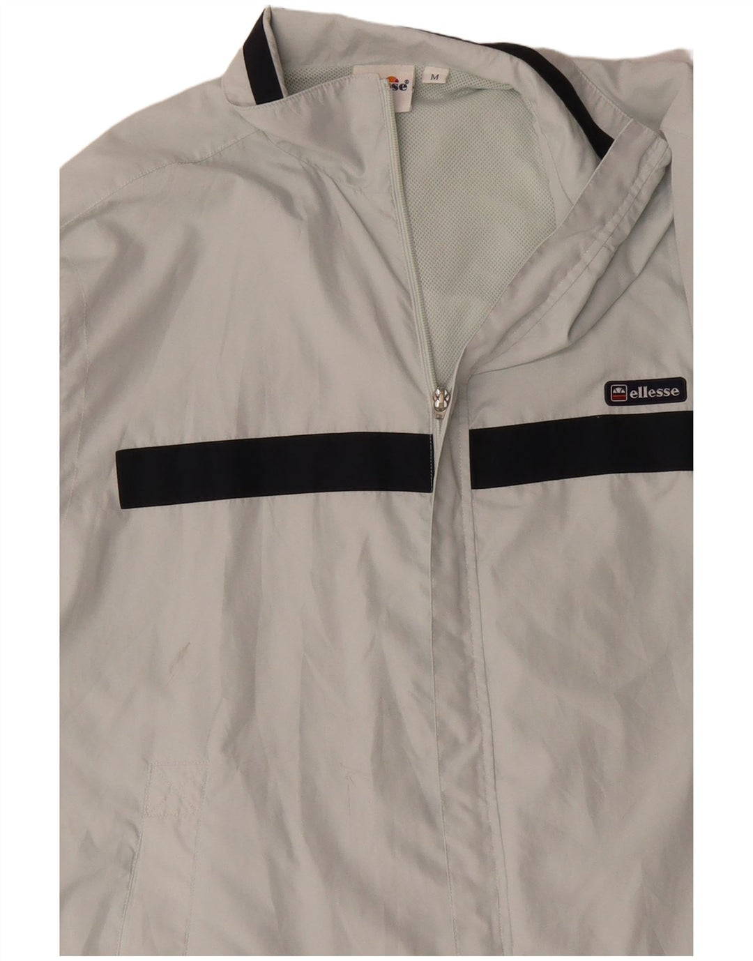 ELLESSE Mens Bomber Jacket UK 38 Medium Grey Colourblock Polyester