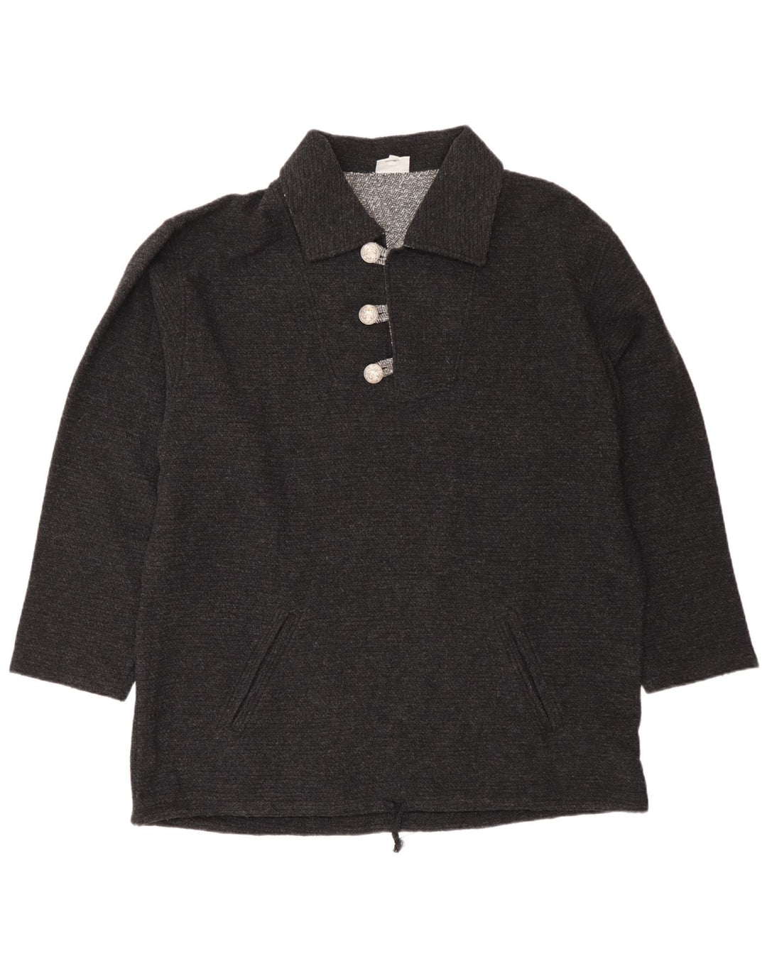 Country Herre Polo Neck Jumper Sweater IT 50 Medium Grå Uld