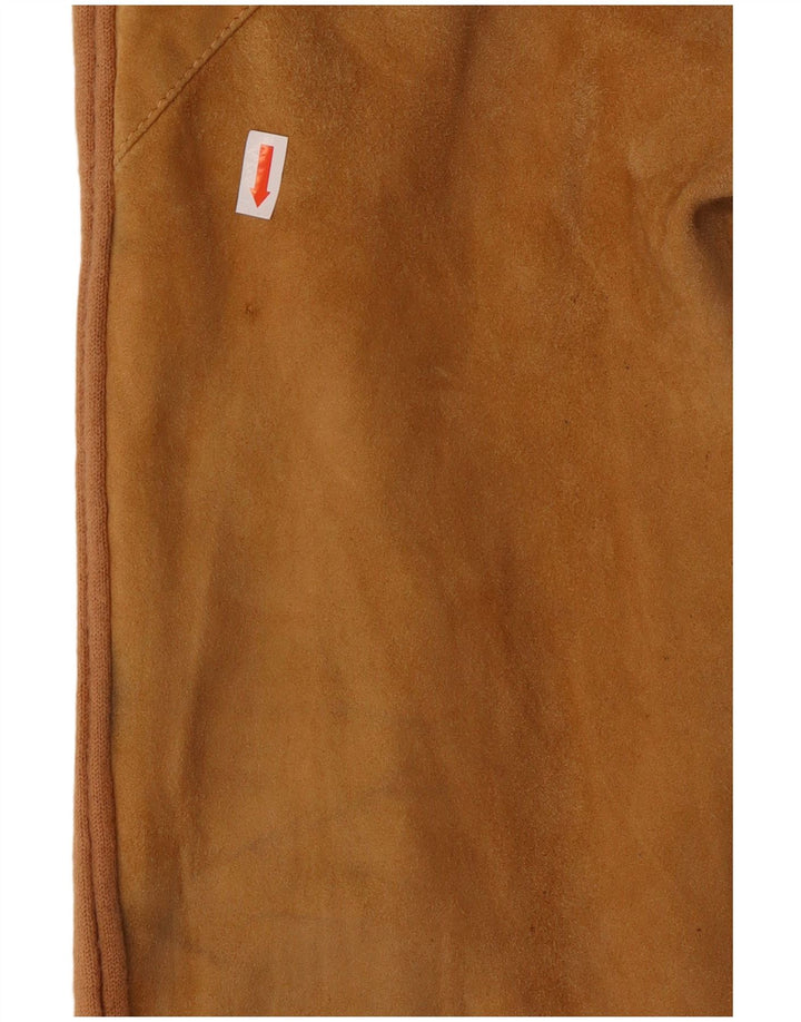 Vintage herre ruskind bomberjakke UK 42 XL brunt læder