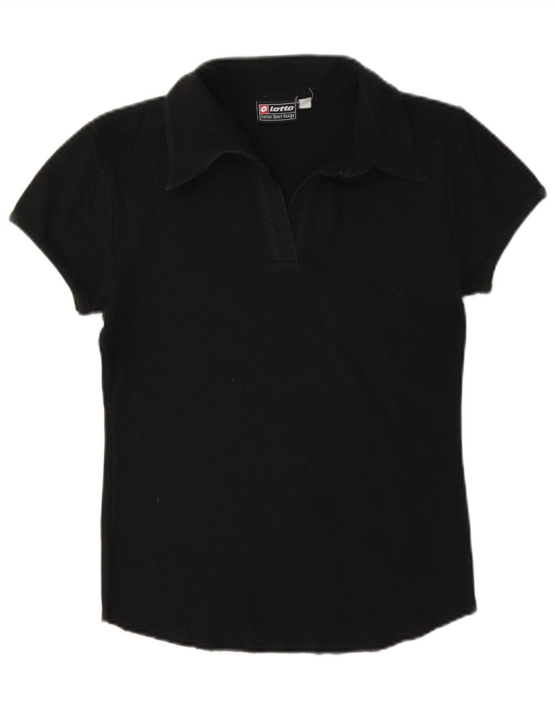 Lotto Dame Polo Shirt UK 10 Small Black Bomuld