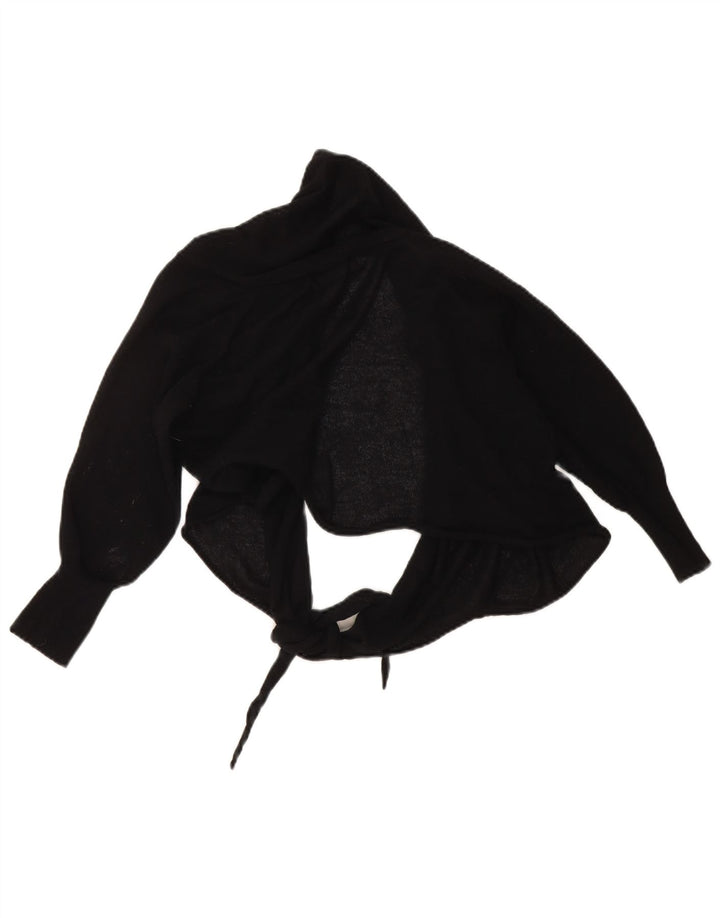 ZARA Womens 3/4 Sleeve Bolero Jumper UK 12 Medium Black