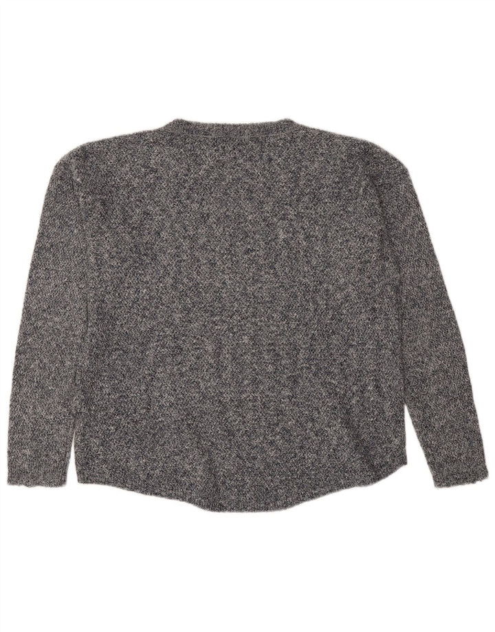 Fat Face Dame Jumper Sweater UK 12 Medium Grey Bomuld