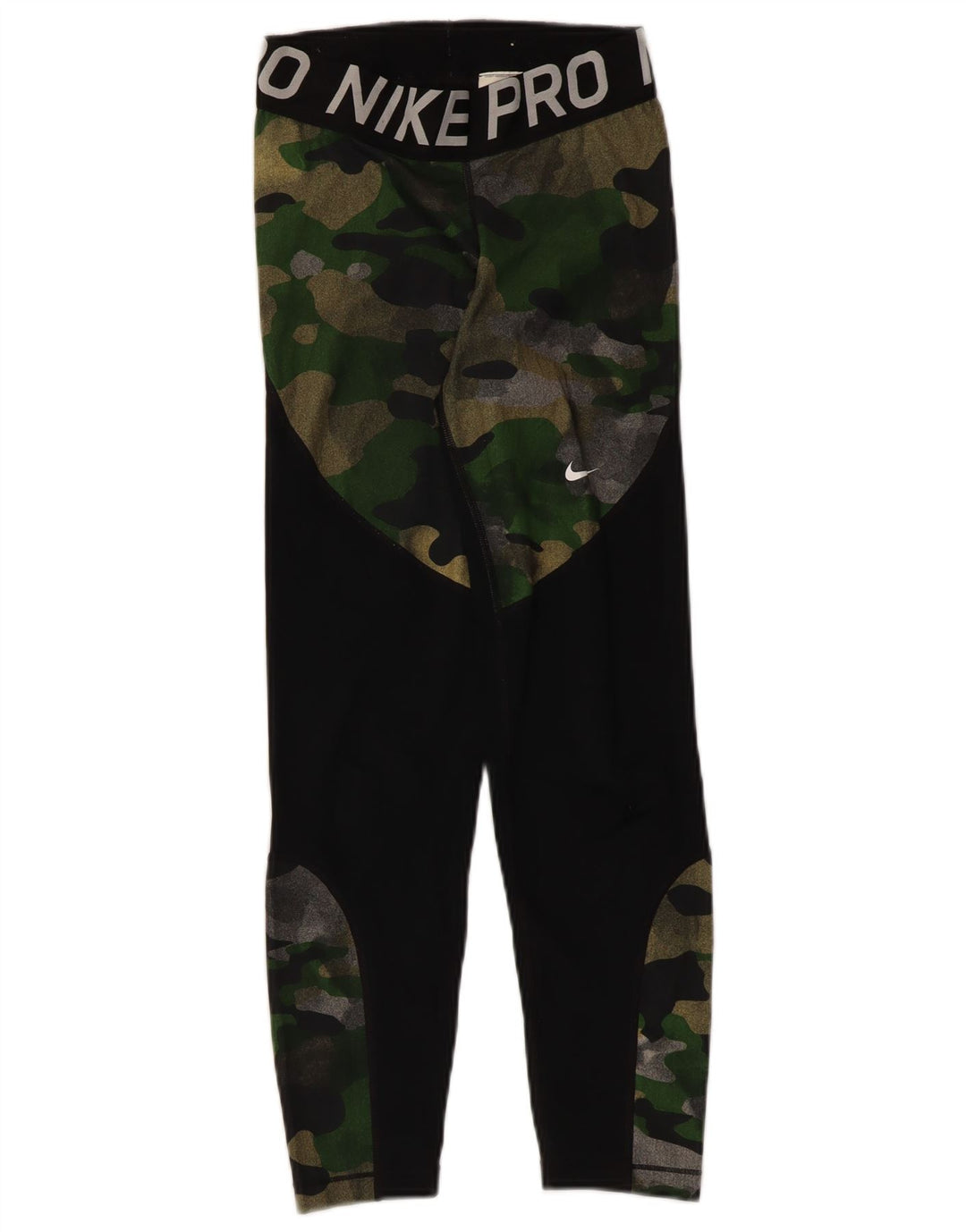 Nike Dame Grafiske Leggings UK 4 XS Sort Camouflage Polyester