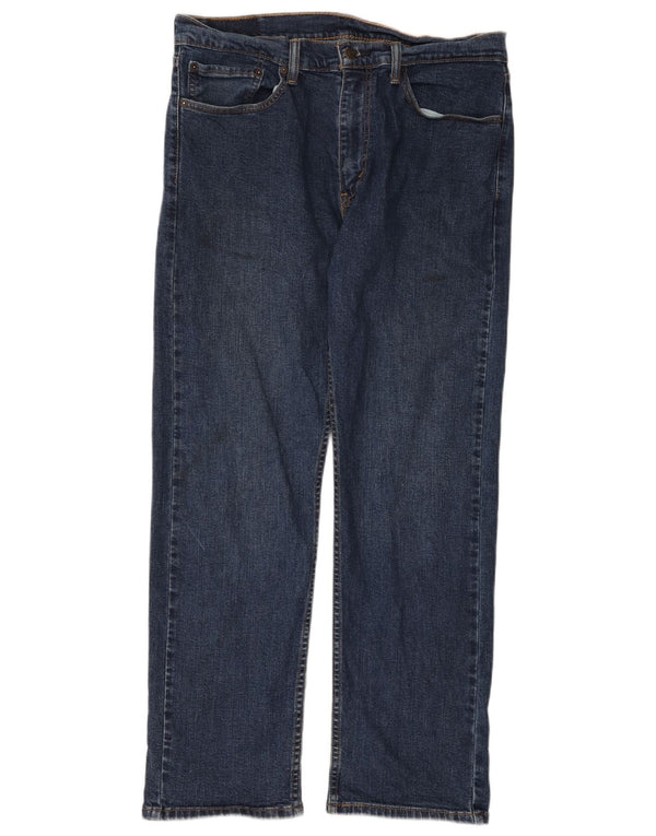 LEVI'S Herre 505 Straight Jeans W34 L30 Marineblå Bomuld