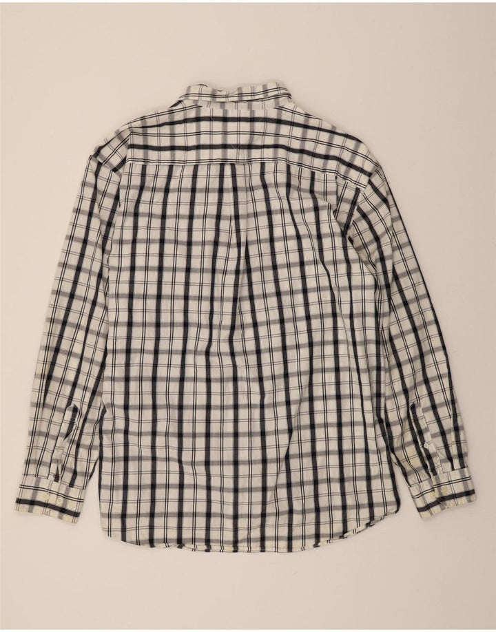 TOMMY HILFIGER Mens Shirt 2XL White Check Cotton Vintage Tommy Hilfiger and Second-Hand Tommy Hilfiger from Messina Hembry 