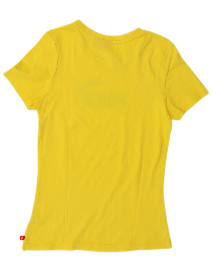 Puma Grafisk T-Shirt Top UK 10 Lille Gul