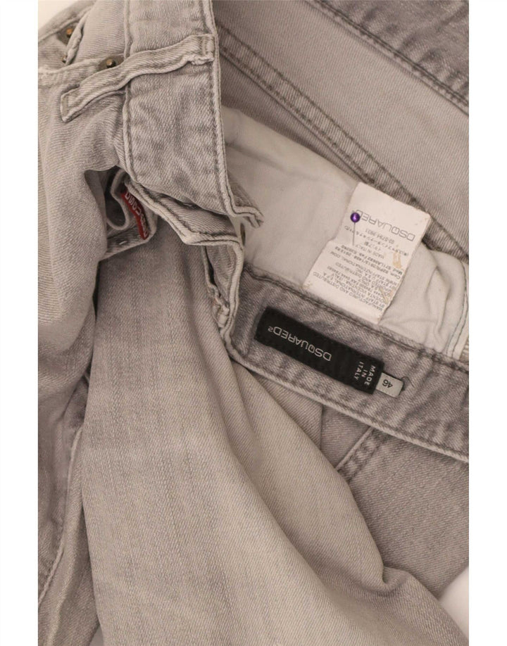 Dsquared2 Dame Distressed Slim Jeans IT 46 Large W32 L30 Grå Bomuld