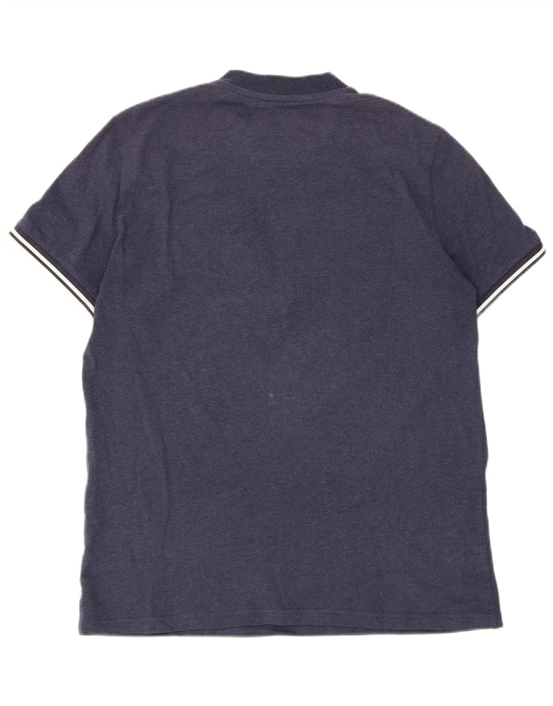 Fred Perry T-shirt med lynlås til mænd, mellemlang marineblå stribet