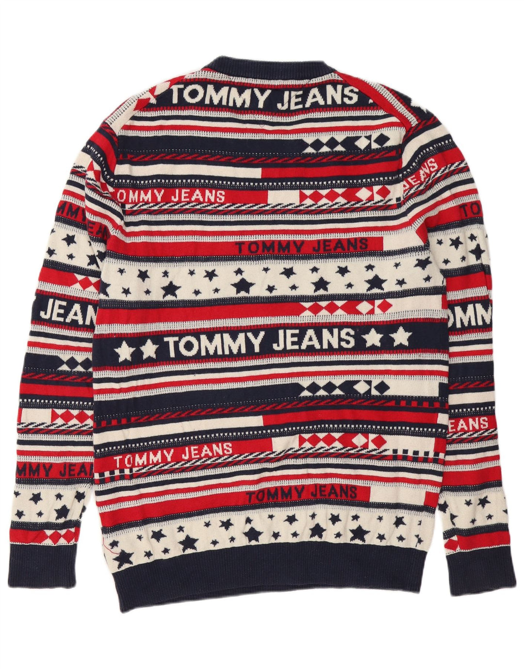 Tommy Hilfiger Herre Crew Neck Jumper Sweater Stor Flerfarvet Stribet