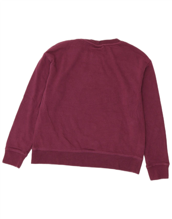 Reebok Womens Grafisk Oversized Sweatshirt Jumper UK 10 Lille rødbrun bomuld