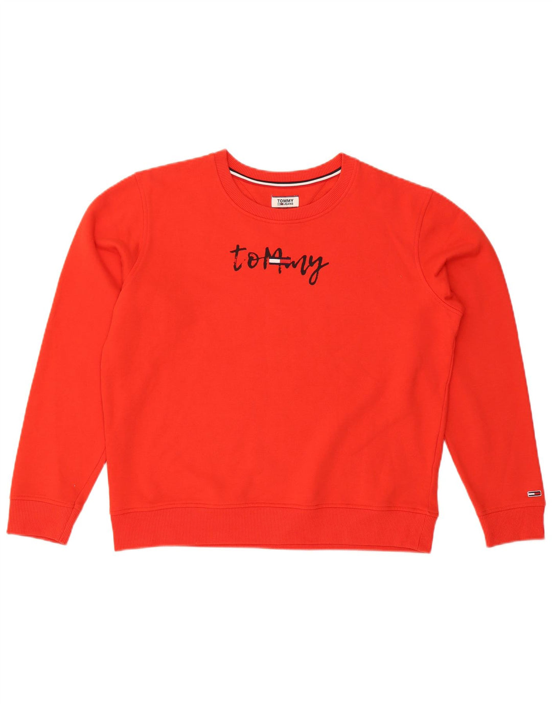 Tommy Hilfiger Herre Grafisk Sweatshirt Jumper XL Rød Bomuld