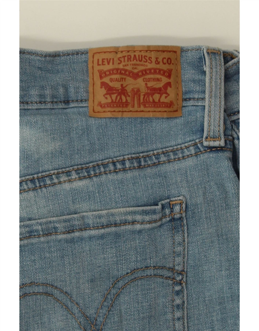 LEVI'S Womens Denim Shorts W29 Medium Blue Cotton Vintage Levi's and Second-Hand Levi's from Messina Hembry 