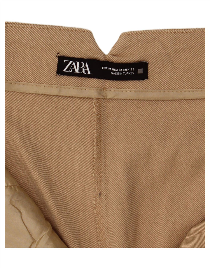 Zara kvinders tilspidsede jakkesætsbukser Medium W28 L26 Beige