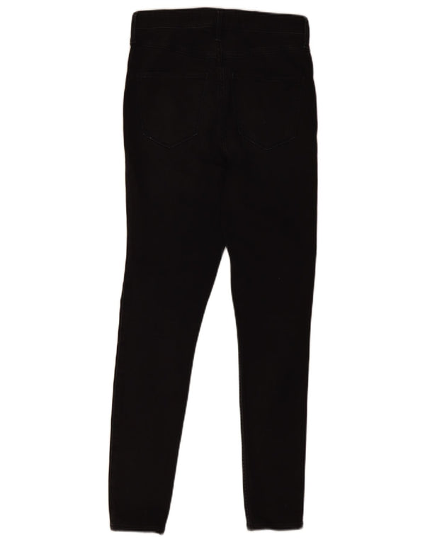 Hollister Dame Højtalje Skinny Jeans US 5 Small W27 L28 Sort Bomuld