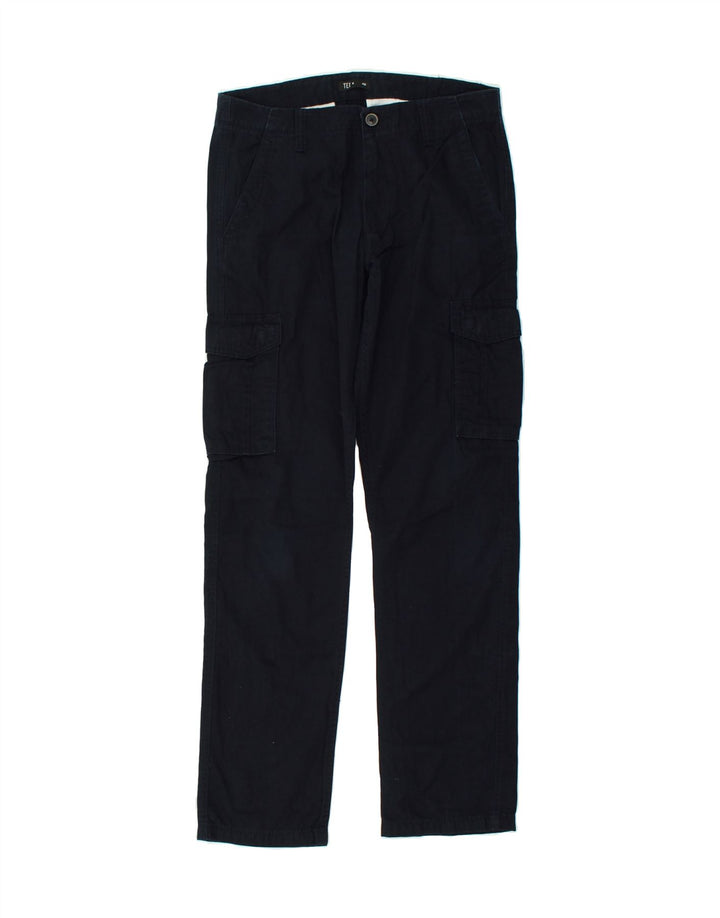 VINTAGE Womens Straight Cargo Trousers IT 46 Large W32 L31  Navy Blue | Vintage Vintage | Thrift | Second-Hand Vintage | Used Clothing | Messina Hembry 