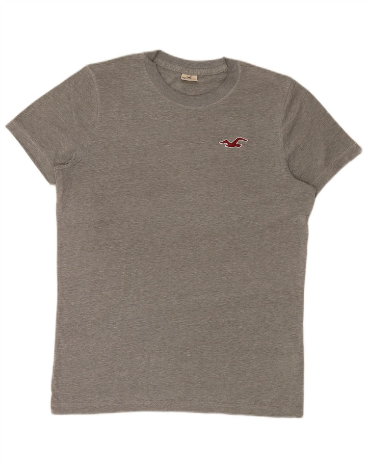 Hollister Herre T-Shirt Top Stor Grå Flecked Bomuld