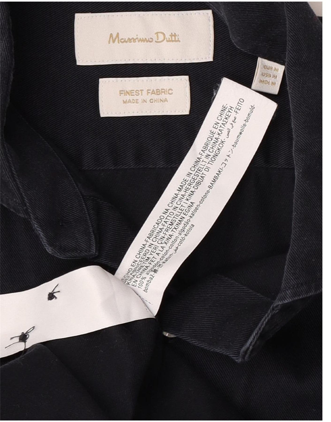 Massimo Dutti Herreskjorte Medium Marineblå Bomuld Klassisk