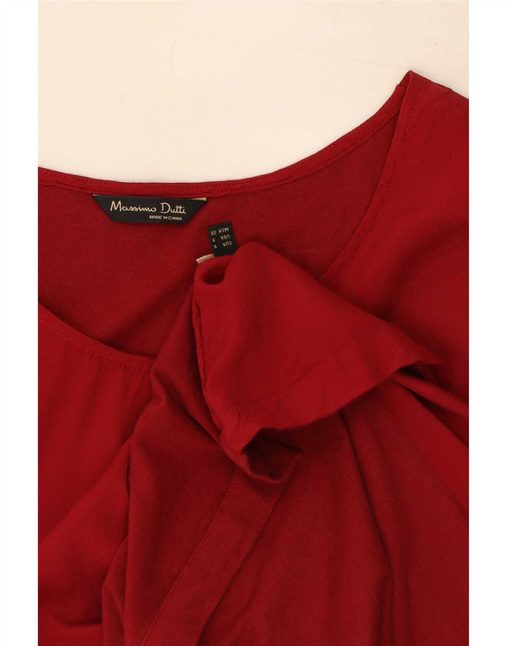 Massimo Dutti Dame ærmeløs bluse Top UK 10 Lille Rød