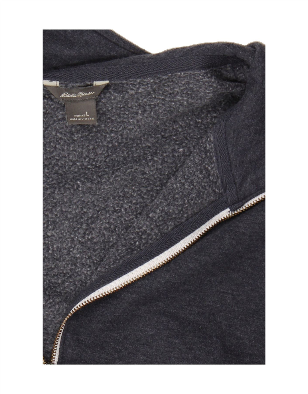 EDDIE BAUER Womens Zip Neck Sweatshirt Jumper UK 16 Large Blue Cotton Vintage Eddie Bauer and Second-Hand Eddie Bauer from Messina Hembry 