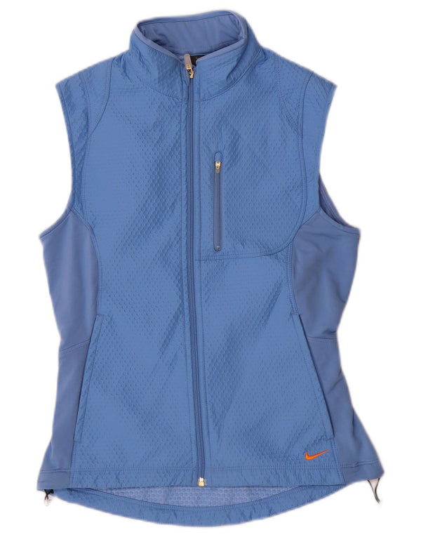 Nike ærmeløs træningsdragt topjakke til kvinder US 4/6 Small Blue Polyester