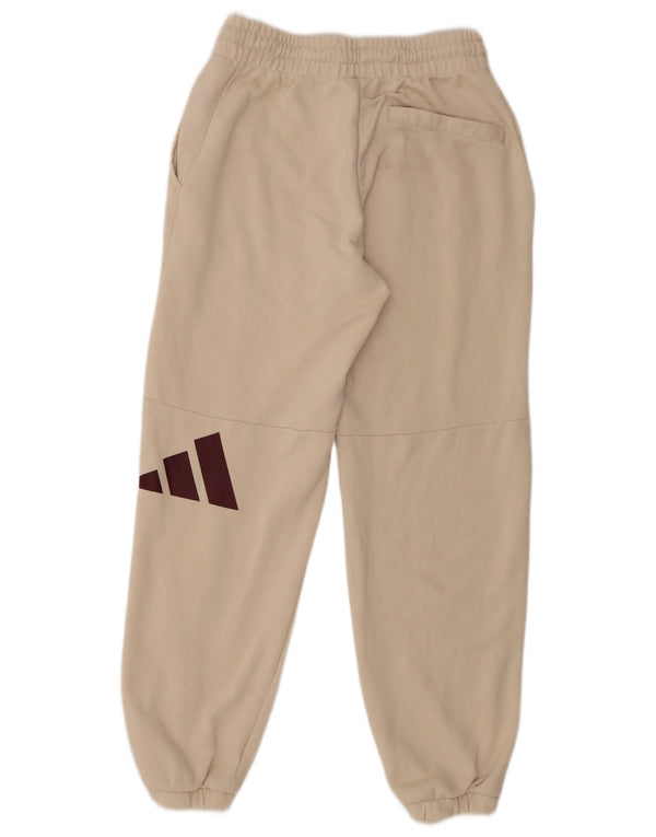 Adidas Mens Graphic Tracksuit Trousers Joggers Medium Beige Cotton