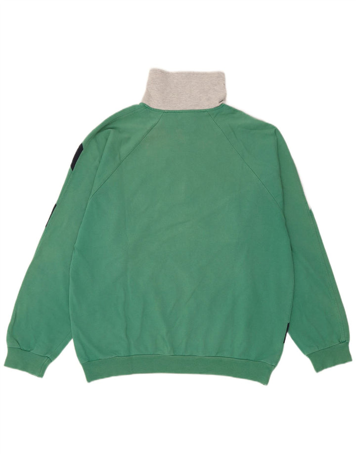 Campagnolo Sweatshirt med lynlås til mænd mellem grøn farveblok