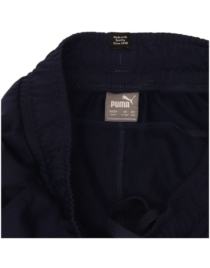 PUMA Træningsdragt til drenge Bukser Joggers 9-10 år Marineblå polyester