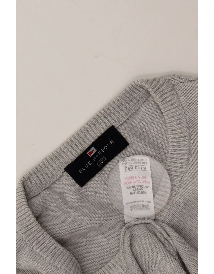 Marks & Spencer Herretrøjetrøje med rund hals, UK 38/40 Mellemgrå