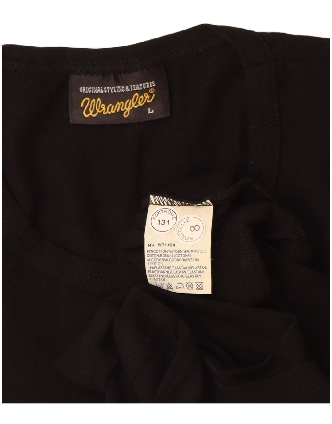 Wrangler Herre grafisk T-shirt Top Stor sort bomuld