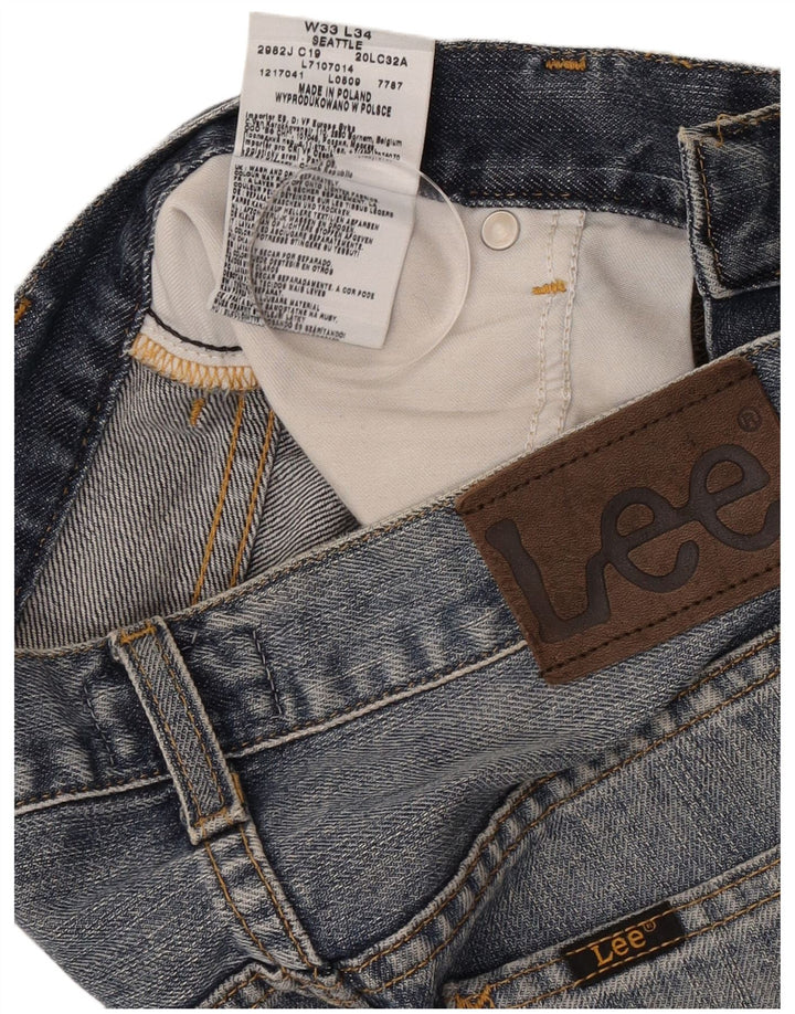 Lee Dame Seattle Straight Jeans W33 L34 Blå Bomuld