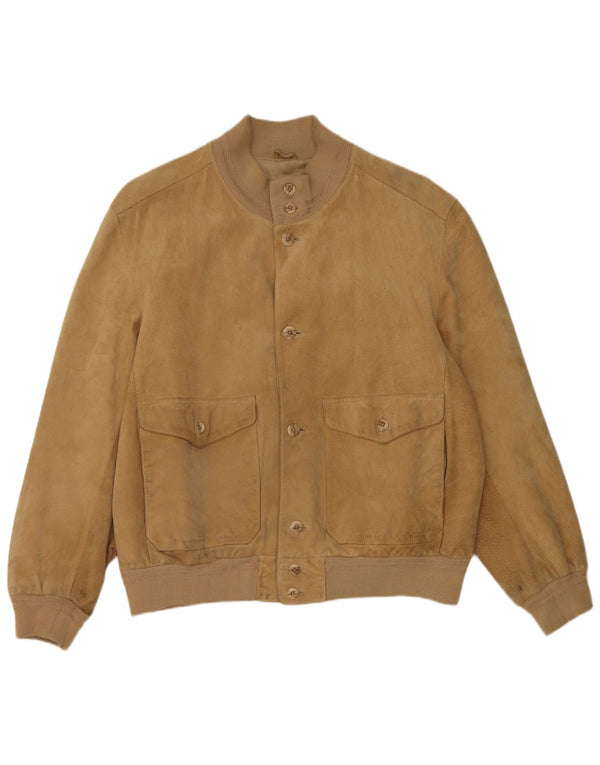 Conbipel Herre Ruskind Bomber Jacket IT 56 2XL Beige Læder