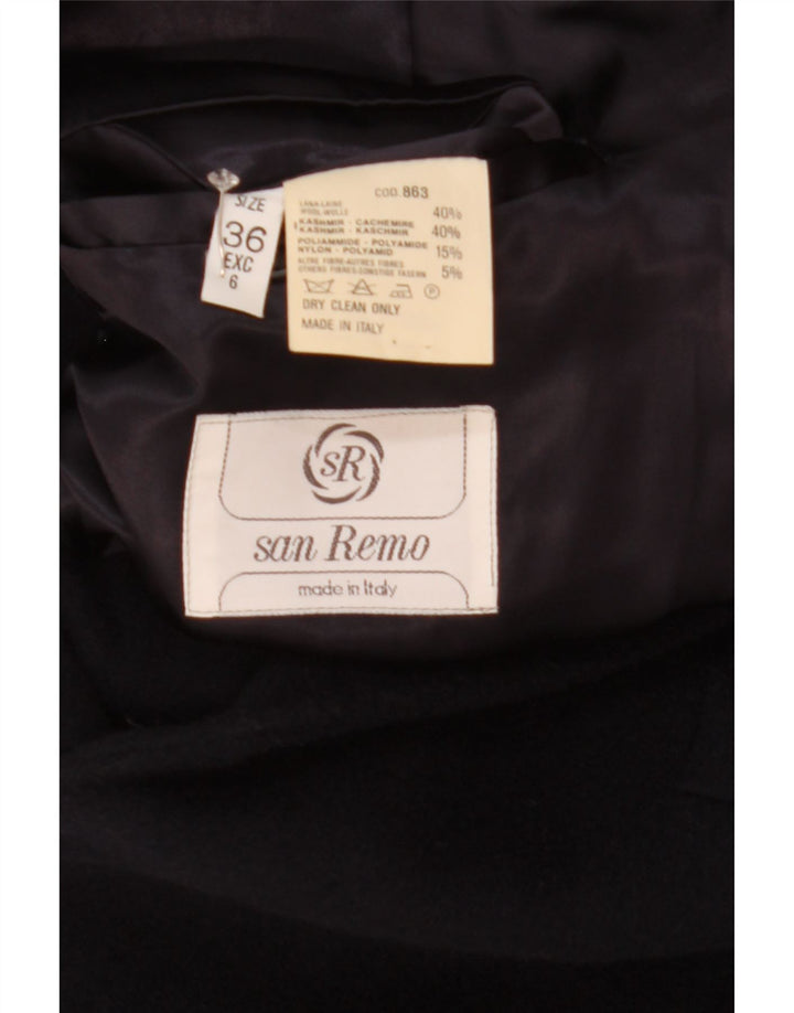 San Remo Herre Blazer Jacket UK 36 Small Navy Blue Wool