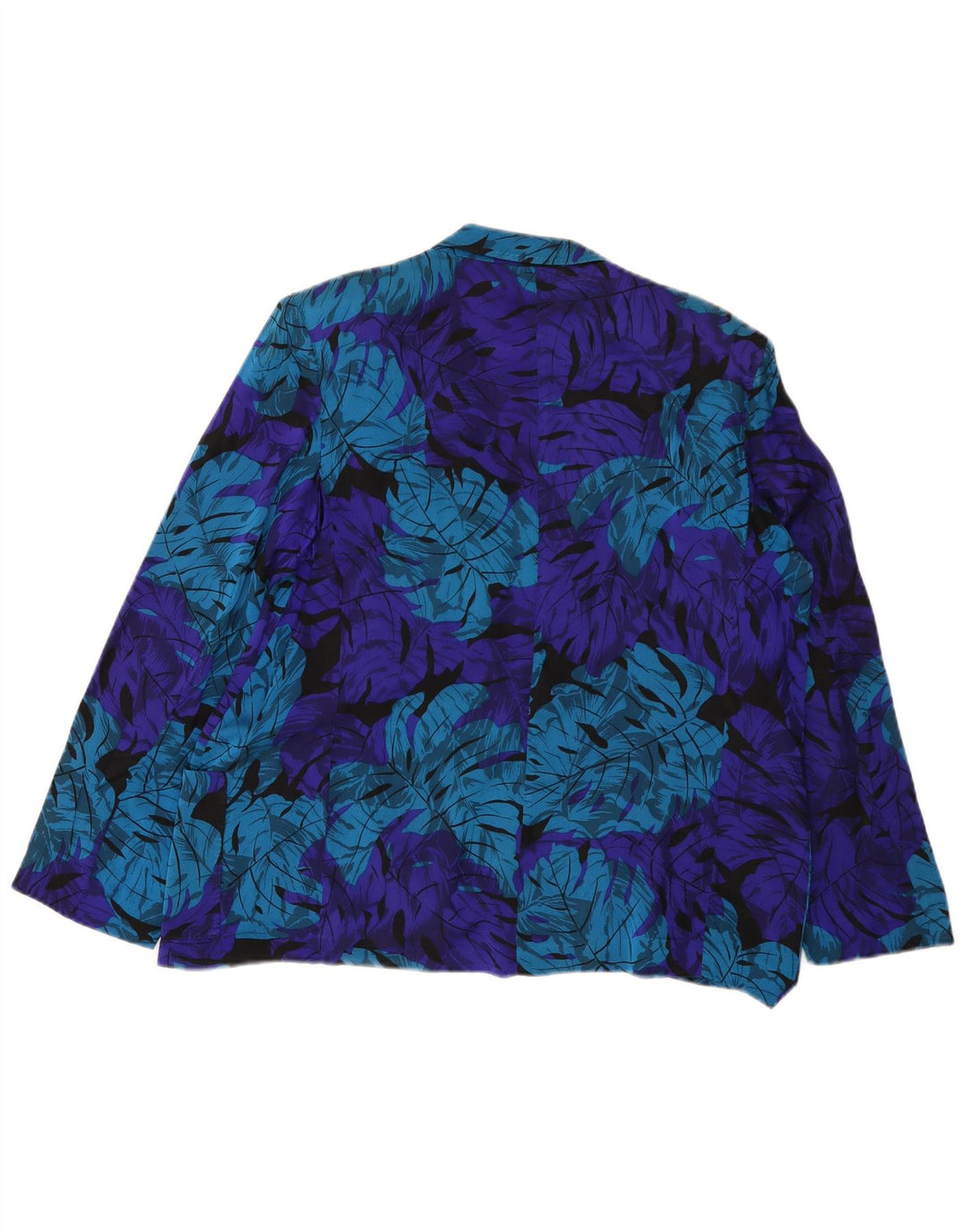 Rosanna Manzoni Dame Open Blazer Jacket IT 44 Medium Blue Floral