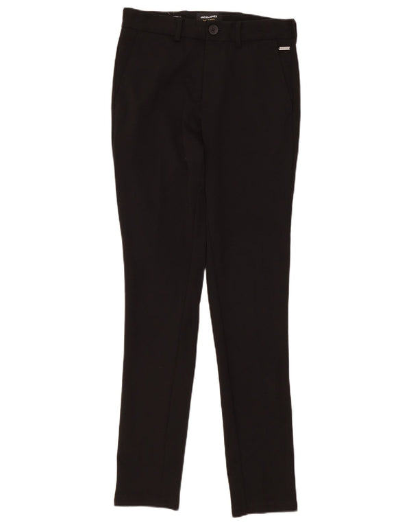 JACK & JONES Mens Skinny Casual Trousers W28 L32 Black Polyester