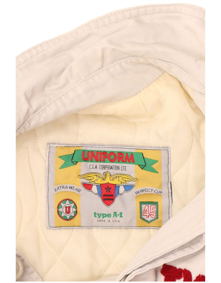 Uniform Herre Grafisk Overfrakke UK 40 Large White