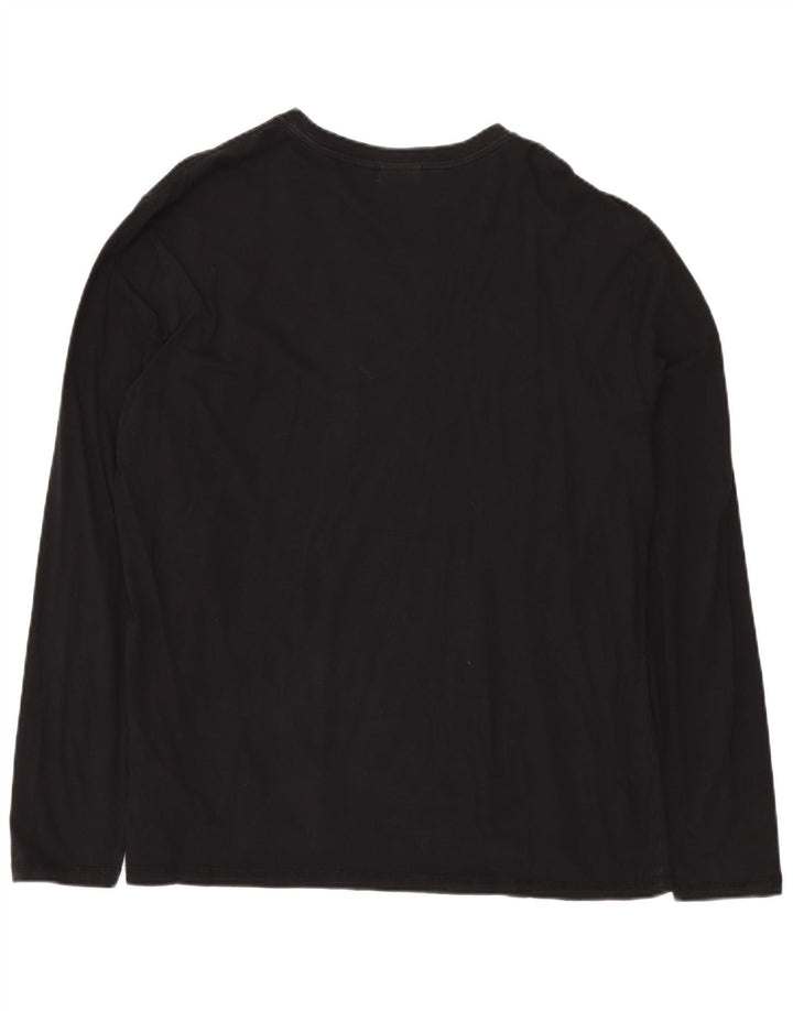 NAPAPIJRI Herre grafisk top langærmet 3XL sort bomuld