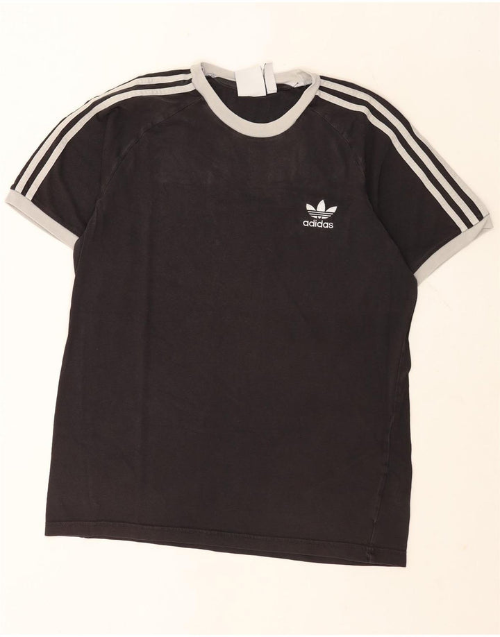 Adidas Herre T-Shirt Top Stor Sort Bomuld