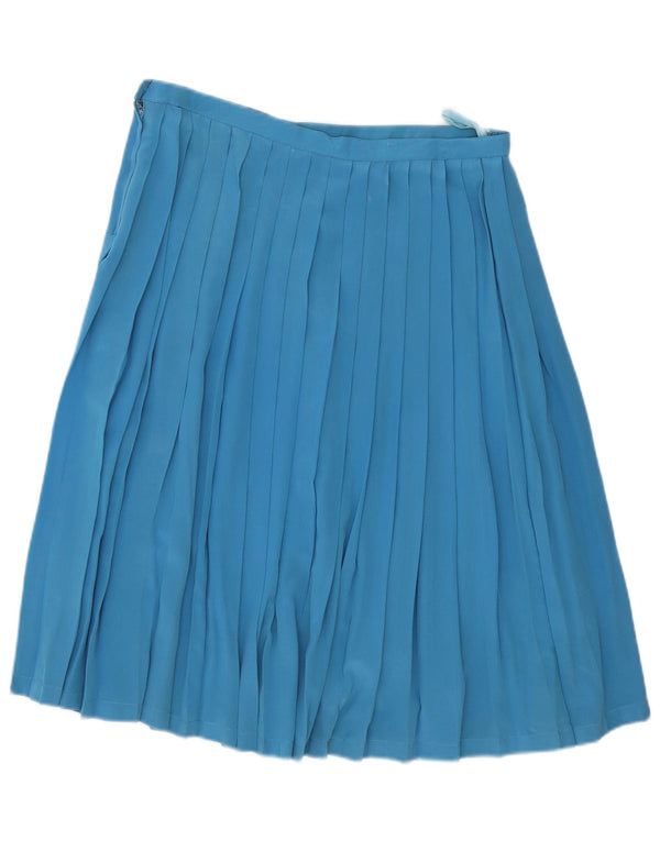 Vintage damekniv plisseret nederdel W32 Large Blue