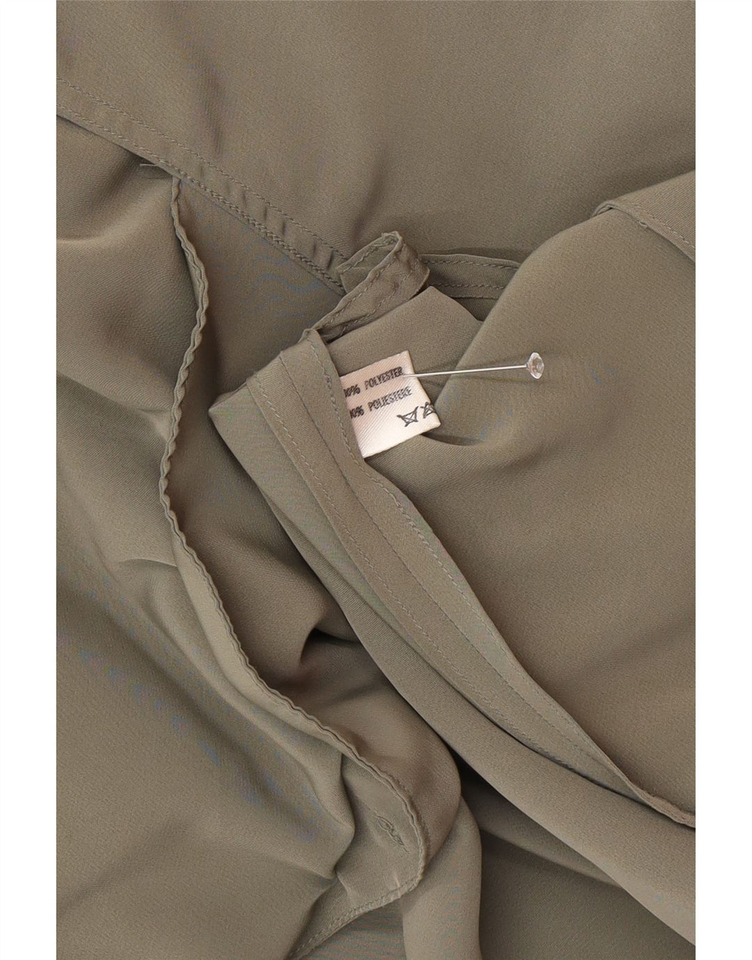 Vintage Dame Loose Fit Overfrakke UK 20 2XL Grøn Polyester