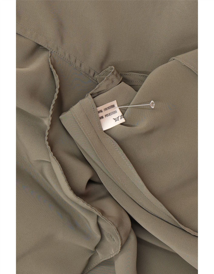 Vintage Dame Loose Fit Overfrakke UK 20 2XL Grøn Polyester