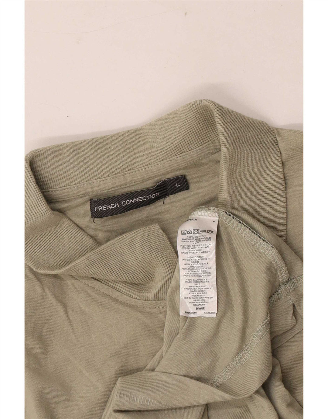 French Connection Herre poloshirt Stor Khaki Bomuld