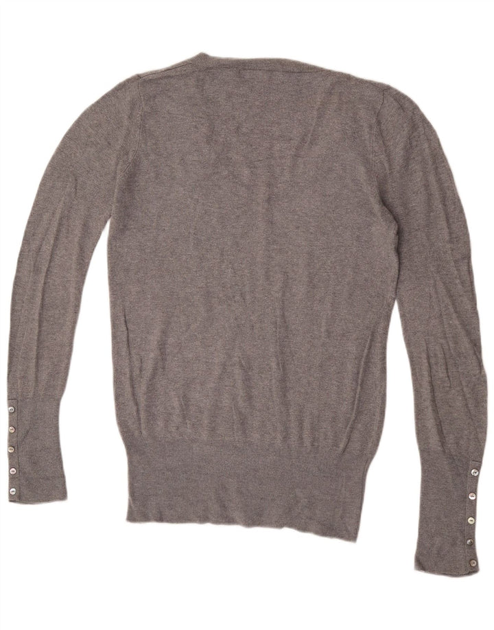 Zara Herre V-hals sweater Stor Grå Flecked Rayon