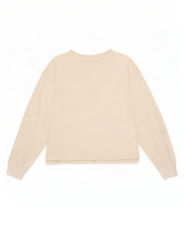 Zara Girl Top Langærmet 13-14 År Hvid