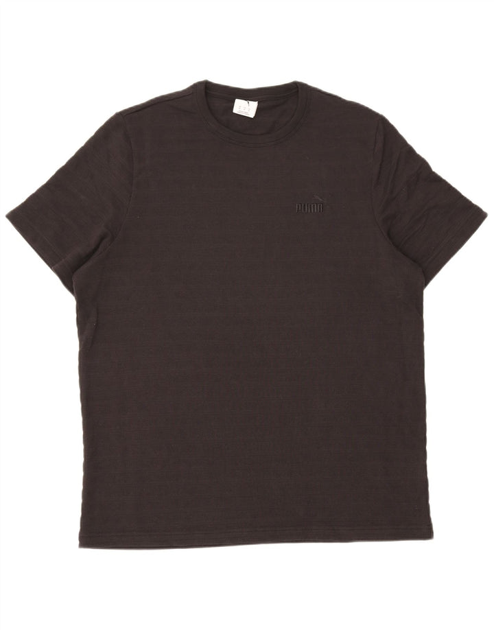 PUMA Mens Big & Tall T-Shirt Top XL Black Cotton