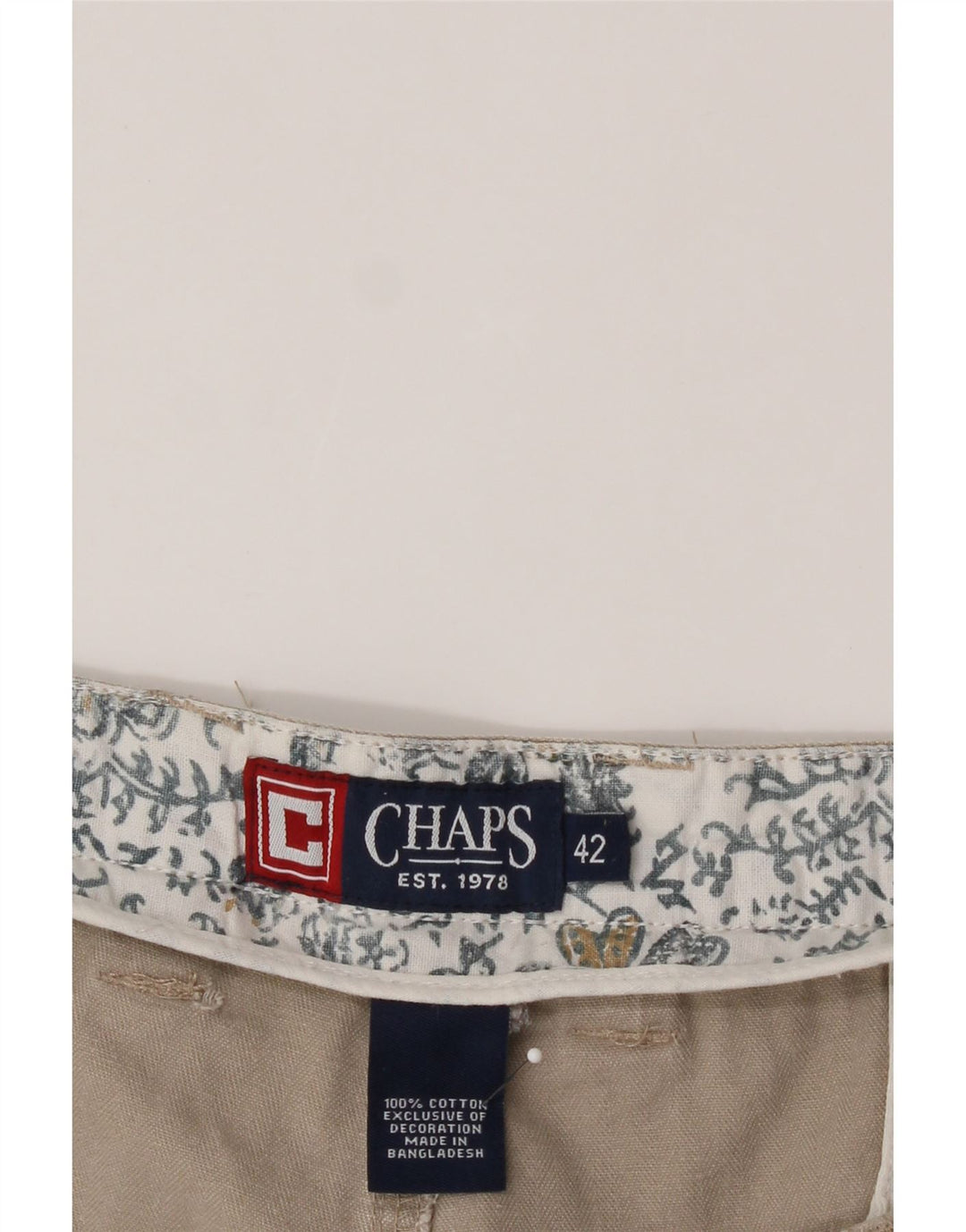 CHAPS Mens Cargo Shorts W42 2XL Beige Cotton Vintage Chaps and Second-Hand Chaps from Messina Hembry 
