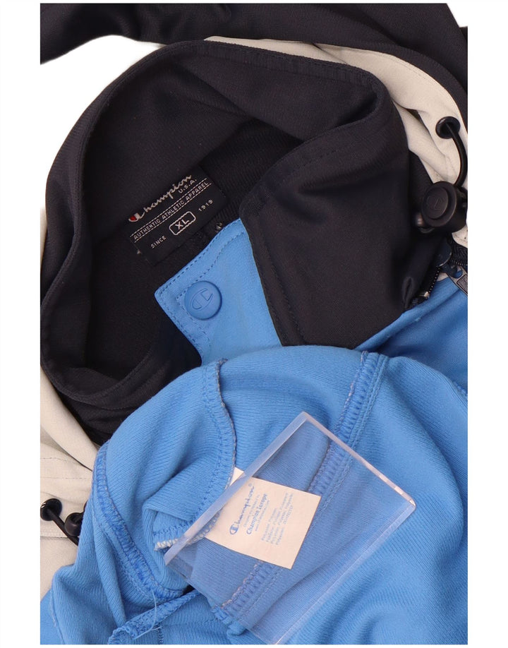 Champion Træningsdragt med hætte til mænd Topjakke XL Blå Colourblock Polyester