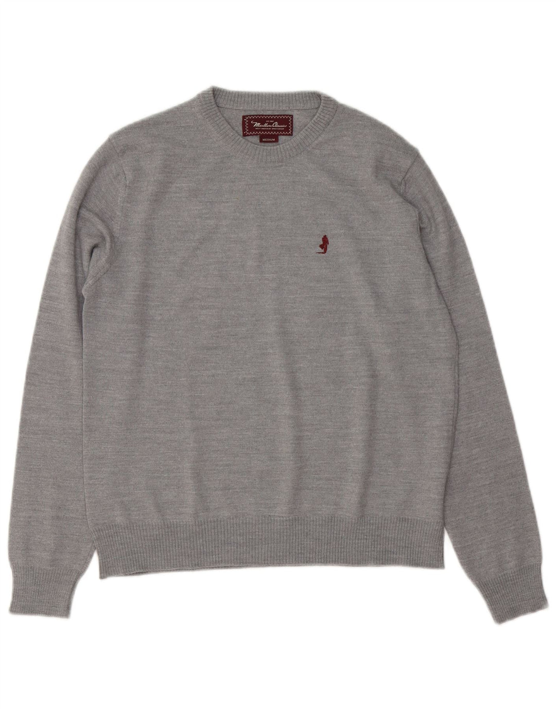 Marlboro Classics Herre Crew Neck Jumper Sweater Medium Grå